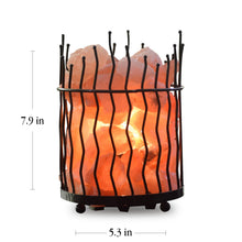 Load image into Gallery viewer, WBM 1301B Himalayan Glow Himalayan Salt lamp Night Light Tall Round Basket Salt lamp,Himalayan Night Light Salt Lamp with ETL Salt lamp Light Bulb/Dimmer Control and Salt Chunks