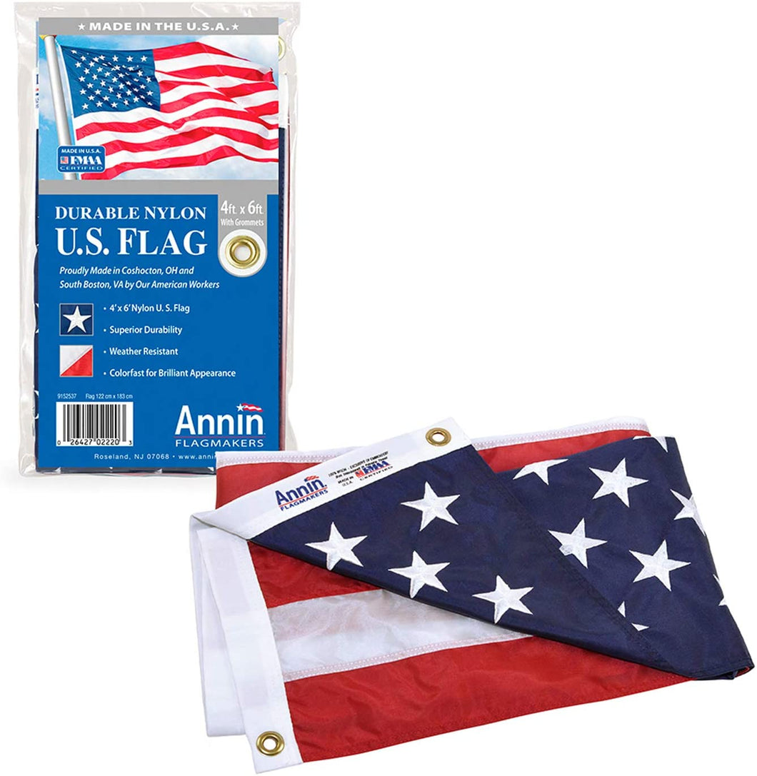Annin Flagmakers Model 2460 American Flag Nylon SolarGuard NYL-Glo