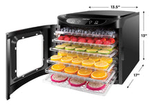 Load image into Gallery viewer, Chefman Food Dehydrator Machine, Touch Screen Electric Multi-Tier Food Preserver, Meat or Beef Jerky Maker, Fruit Leather, Vegetable Dryer w/ 6 Slide Out Drying Rack Trays &amp; Transparent Door, Black