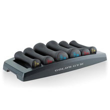 Load image into Gallery viewer, Gold&#39;s Gym Fitness Workout Hand Weights Exercise Dumbbell Set with Storage Tray