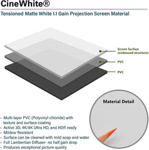 Load image into Gallery viewer, Outdoor Projector Screen with Stand 16:9, 8K 4K Ultra HD 3D Fast Folding Portable Movie Theater Cinema