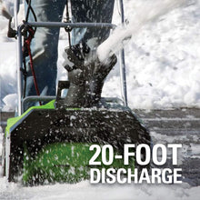 Load image into Gallery viewer, Greenworks 20-Inch 13 Amp Corded Snow Thrower 2600502
