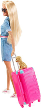 Load image into Gallery viewer, Barbie Doll and Travel Set, with pet, luggage and accessories