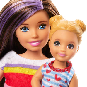 Barbie Skipper Babysitters Inc. Feeding Playset with Babysitting Skipper Doll, Toddler Doll with Feeding Feature, High Chair, Tricycle and Food-Themed Accessories for Kids 3 to 7 Years Old