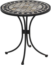 Load image into Gallery viewer, Home Styles Small Outdoor Bistro Table with Marble Tiles Design Table Top Constructed From Powder Coated Steel