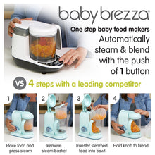 Load image into Gallery viewer, Baby Brezza Small Baby Food Maker Set – Cooker and Blender in One to Steam and Puree Baby Food for Pouches - Make Organic Food for Infants and Toddlers - Includes 3 Pouches and 3 Funnels