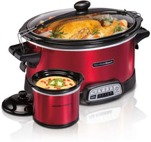 Load image into Gallery viewer, Hamilton Beach Stay or Go Programmable 7 Qt. Slow Cooker with Party Dipper 33478