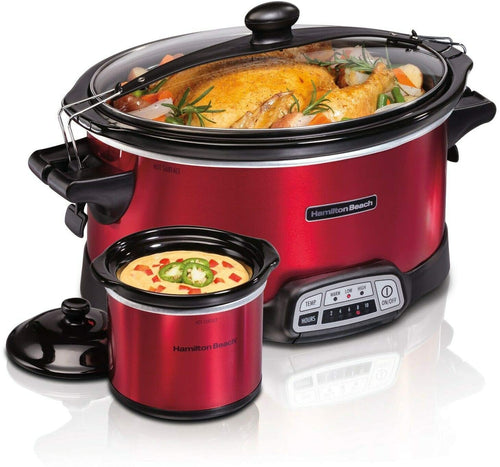 Hamilton Beach Stay or Go Programmable 7 Qt. Slow Cooker with Party Dipper 33478