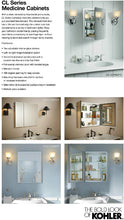 Load image into Gallery viewer, Kohler K-CB-CLC2026FS Frameless 20 Inch X 26 Inch Aluminum Bathroom Medicine Cabinet; Recess Or Surface Mount