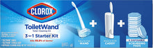 Load image into Gallery viewer, Clorox ToiletWand Disposable Toilet Cleaning System - ToiletWand, Storage Caddy and 6 Disinfecting ToiletWand Refill Heads (Packaging May Vary) (03191)