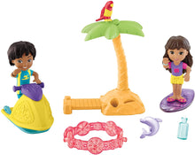Load image into Gallery viewer, Fisher-Price Nickelodeon Dora &amp; Friends, Beachtime Friends Dora and Pablo