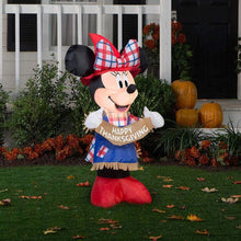 Load image into Gallery viewer, Gemmy Inflateables Holiday 70444 Air Blown Disney Minnie As Scarecrow Decor