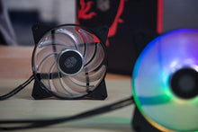Load image into Gallery viewer, Cooler Master MasterFan MF120 Halo White Edition Duo-Ring Addressable RGB 120mm Fan with 24 Independently-Controlled LEDs, Absorbing Rubber Pads, PWM Static Pressure for Case &amp; Liquid Radiator