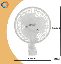 Load image into Gallery viewer, Comfort Zone CCC CZ6C 6-Inch 2-Speed Clip-On Fan