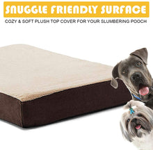 Load image into Gallery viewer, KOPEKS Rectangular Orthopedic Memory Foam Dog Bed - Includes Waterproof Inner Protector &amp; Removable Cover