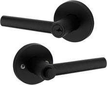 Load image into Gallery viewer, Kwikset 91560-003 Milan Round Keyed Entry Lever Featuring SmartKey in Polished Chrome