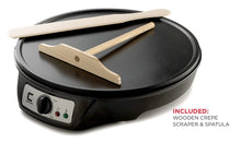 Load image into Gallery viewer, Chefman 12&quot; Electric Crepe Maker &amp; Griddle, Precise Temperature Control for Perfect Crepes, Blintzes, Pancakes, Eggs, Bacon and more, Non Stick, Includes Batter Spreader &amp; Spatula