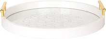 Load image into Gallery viewer, Kate and Laurel Caspen Modern Round Tray, 15.5 inch Diameter, Sand Light Brown, Decorative Tray for Storage and Display