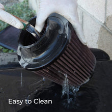 Load image into Gallery viewer, K&amp;N Universal Clamp-On Air Filter: High Performance, Premium, Washable, Replacement Engine Filter: Flange Diameter: 1.6875 In, Filter Height: 5 In, Flange Length: 0.625 In, Shape: Round, RU-0210