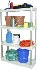 Load image into Gallery viewer, Plano Molding 907-003 4 Shelf Utility Shelving | Plastic Shelving for Organization &amp; Storage