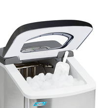 Load image into Gallery viewer, Mr. Freeze MIM-18 Maxi-Matic Portable Ice Maker with Lid, Black (Stainless Steel)