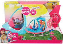 Load image into Gallery viewer, Barbie Dreamhouse Adventures Helicopter, Pink and Blue with Spinning Rotor, for 3 to 7 Year Olds
