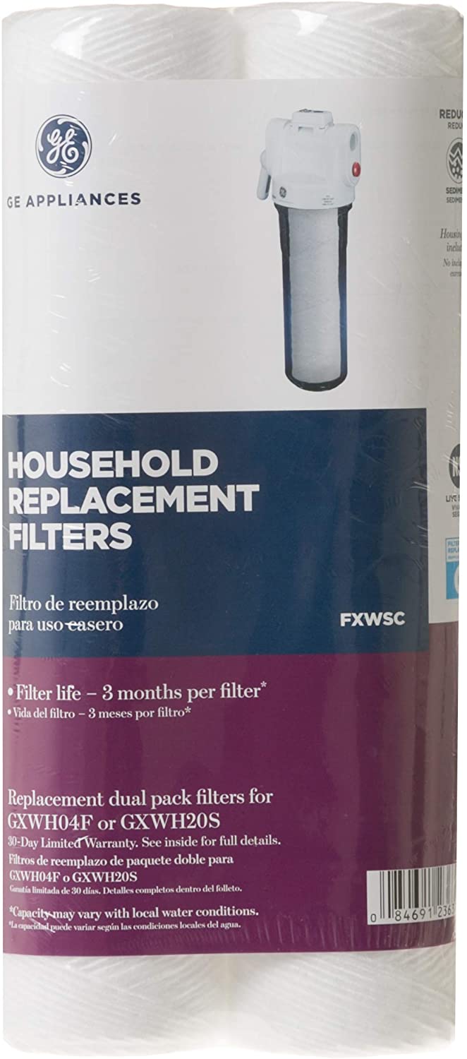 General Electric FXWSC  Household Replacement Filters, White, 10.00 x 2.60 x 5.20 inches