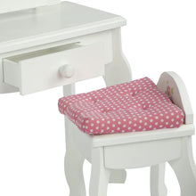 Load image into Gallery viewer, Olivia's Little World - Princess Vanity Doll Table and Chair Set with Rotatable Mirror ,Wooden 18 inch Doll Furniture, White