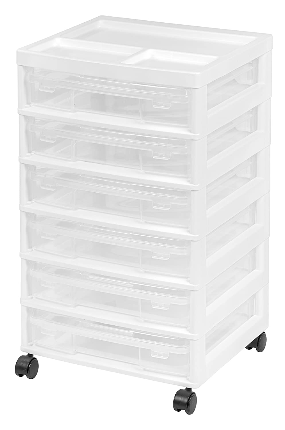 IRIS USA, Inc. 150815 IRIS 6-Case Scrapbook Cart, Black White