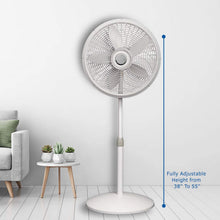 Load image into Gallery viewer, Lasko 1820 18″ Elegance &amp; Performance Adjustable Pedestal Fan, White - Features Oscillating Movement Tilt-back Fan Head