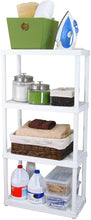 Load image into Gallery viewer, Gracious Living Easily Assembled Light Duty Solid Plastic Shelving Unit, White