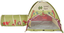 Load image into Gallery viewer, Pacific Play Tents 20435 Kids Safari Fun Dome Tent Crawl Tunnel Combo Indoor / Outdoor Fun,Multicolor