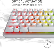 Load image into Gallery viewer, Razer Huntsman Gaming Keyboard: Fastest Keyboard Switches Ever - Clicky Optical Switches - Customizable Chroma RGB Lighting - Programmable Macro Functionality - Mercury White