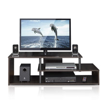 Load image into Gallery viewer, Furinno 15044CC/BK Econ Low Rise TV Stand, Espresso/Black