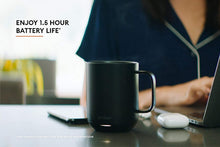 Load image into Gallery viewer, NEW Ember Temperature Control Smart Mug 2, 10 oz, Black, 1.5-hr Battery Life - App Controlled Heated Coffee Mug - Improved Design