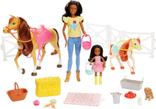 Load image into Gallery viewer, Mattel Barbie Playset with Barbie and Chelsea Dolls, 2 Horses and 15+ Accessories