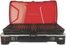 Load image into Gallery viewer, Coleman Hyperflame Fyresergeant 2 Burner 3-IN-1 Propane Stove , Red
