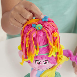 Play-Doh Trolls World Tour Rainbow Hair Poppy Styling Toy for Kids 3 Years and Up with 6 Non-Toxic Colors