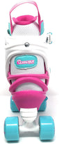 Load image into Gallery viewer, Chicago Skates Girls Adjustable Junior Quad Skates - Pink/White/Teal - Small Sizes J10-J13