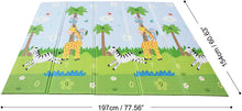 Load image into Gallery viewer, Teamson Kids Fantasy Fields - Safari Animal and Garden Insects Baby Crawling Play Mat -Blue/White