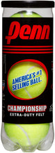 Load image into Gallery viewer, Penn Championship Tennis Balls - Extra Duty Felt Pressurized Tennis Balls