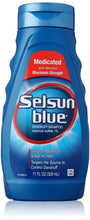 Load image into Gallery viewer, Selsun Blue Medicated Maximum Strength Dandruff Shampoo, 11 Ounce (Pack of 1)