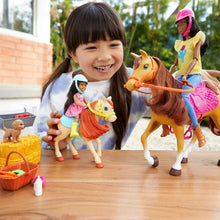 Load image into Gallery viewer, Mattel Barbie Playset with Barbie and Chelsea Dolls, 2 Horses and 15+ Accessories
