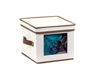 Load image into Gallery viewer, Honey-Can-Do SFT-02062 Natural Canvas Soft Storage Box, Small Window Box 10x10