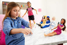 Load image into Gallery viewer, Barbie Athlete Doll, Brunette, Wearing Uniform and Socks with Soccer Ball