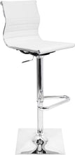 Load image into Gallery viewer, WOYBR Pu Leather, Chrome Master Barstool, 46" x 15.5" x 18", White