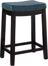 Load image into Gallery viewer, Linon Claridge 26in Bar Stool in Blue