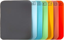 Load image into Gallery viewer, Seville Classics Easy-to-Clean Bamboo Cutting Board and 7 Color-Coded Flexible Cutting Mats with Food Icons Set