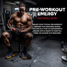 Load image into Gallery viewer, Nitric Oxide Supplement Pre Workout | Six Star Elite N.O. Fury | Pre-Workout Nitric Oxide Booster Muscle Builder | Nitric Oxide Pills for Men and Women | Workout Supplement for Men, 60 Capsules
