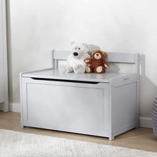 Load image into Gallery viewer, Melissa &amp; Doug Wooden Toy Chest, Sturdy Wooden Chest (4.5 Cubic Feet of Storage, Easy to Assemble, Gray, Great Gift for Girls and Boys - Best for 3, 4, 5 Year Olds and Up)